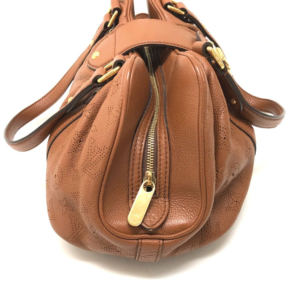 LOUIS VUITTON Shoulder Bag monogram mahina leather cognac Mahina Runner PM Women
