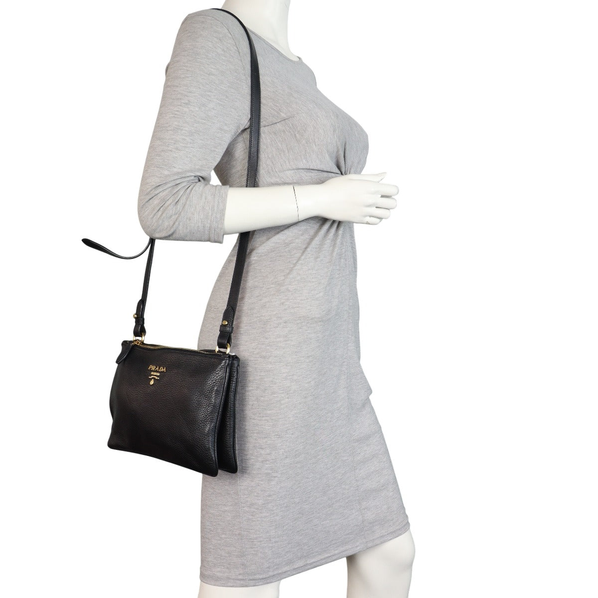 Prada Vitello Phenix Double Zip Bag
