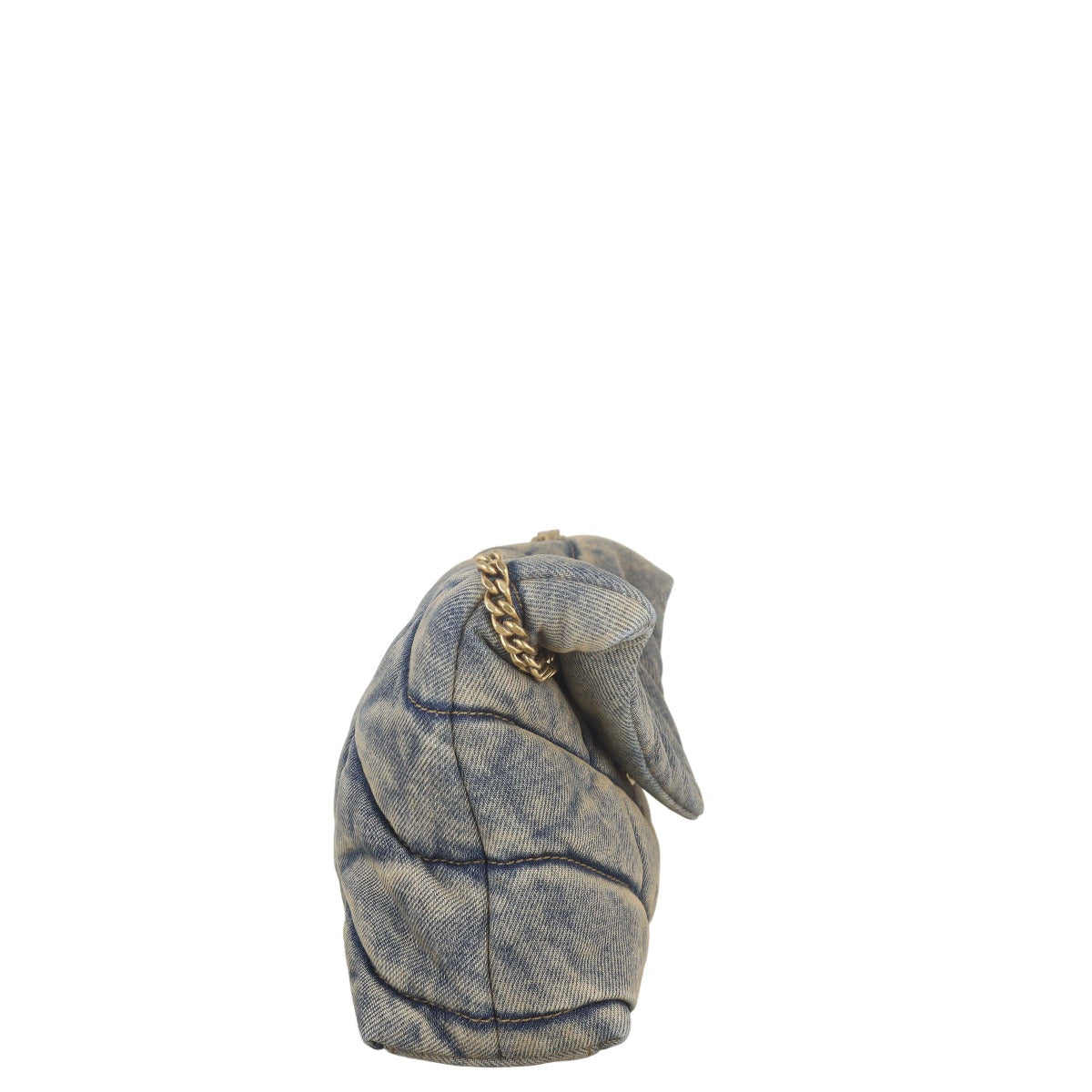 Saint Laurent Puffer Toy Chain Bag Denim