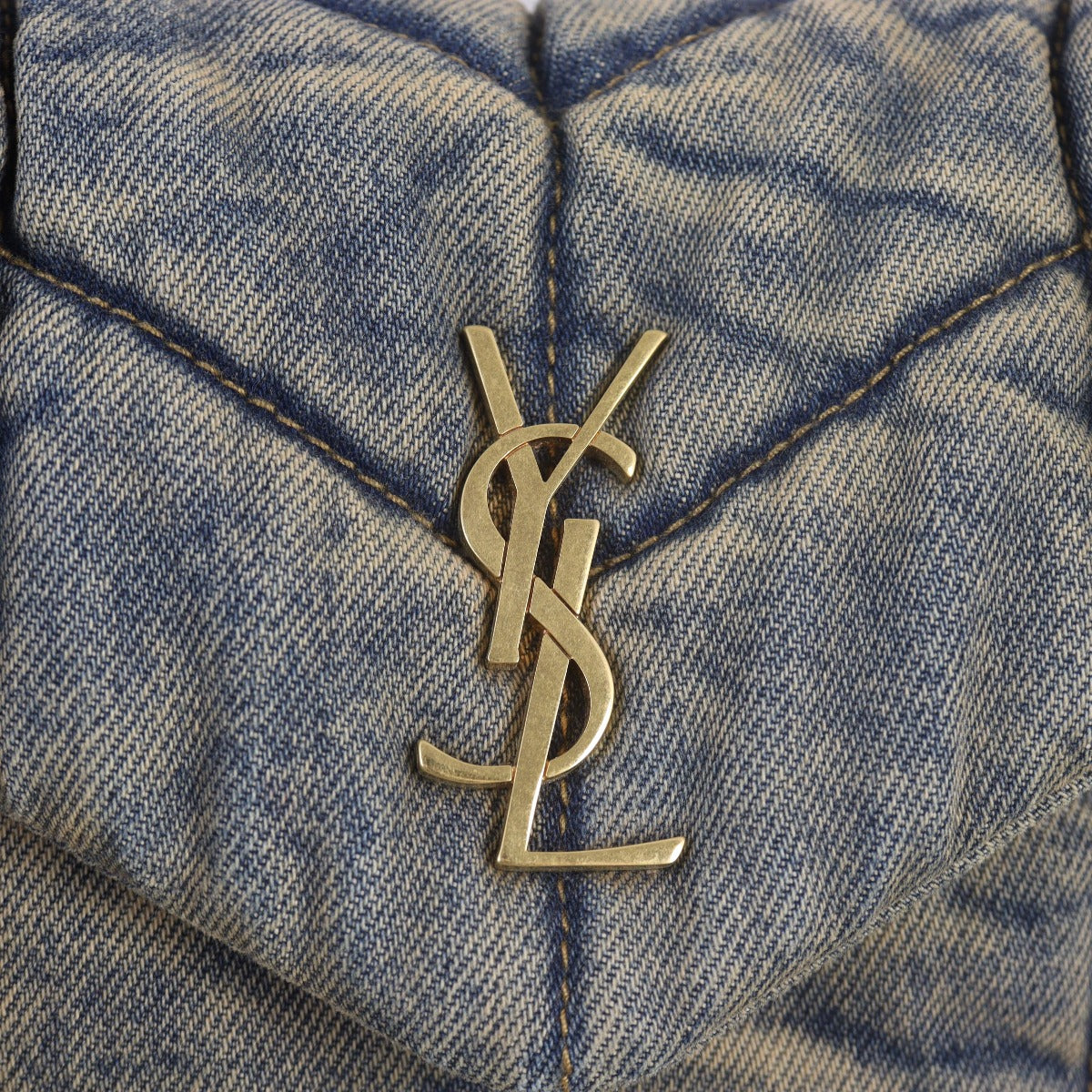 Saint Laurent Puffer Toy Chain Bag Denim