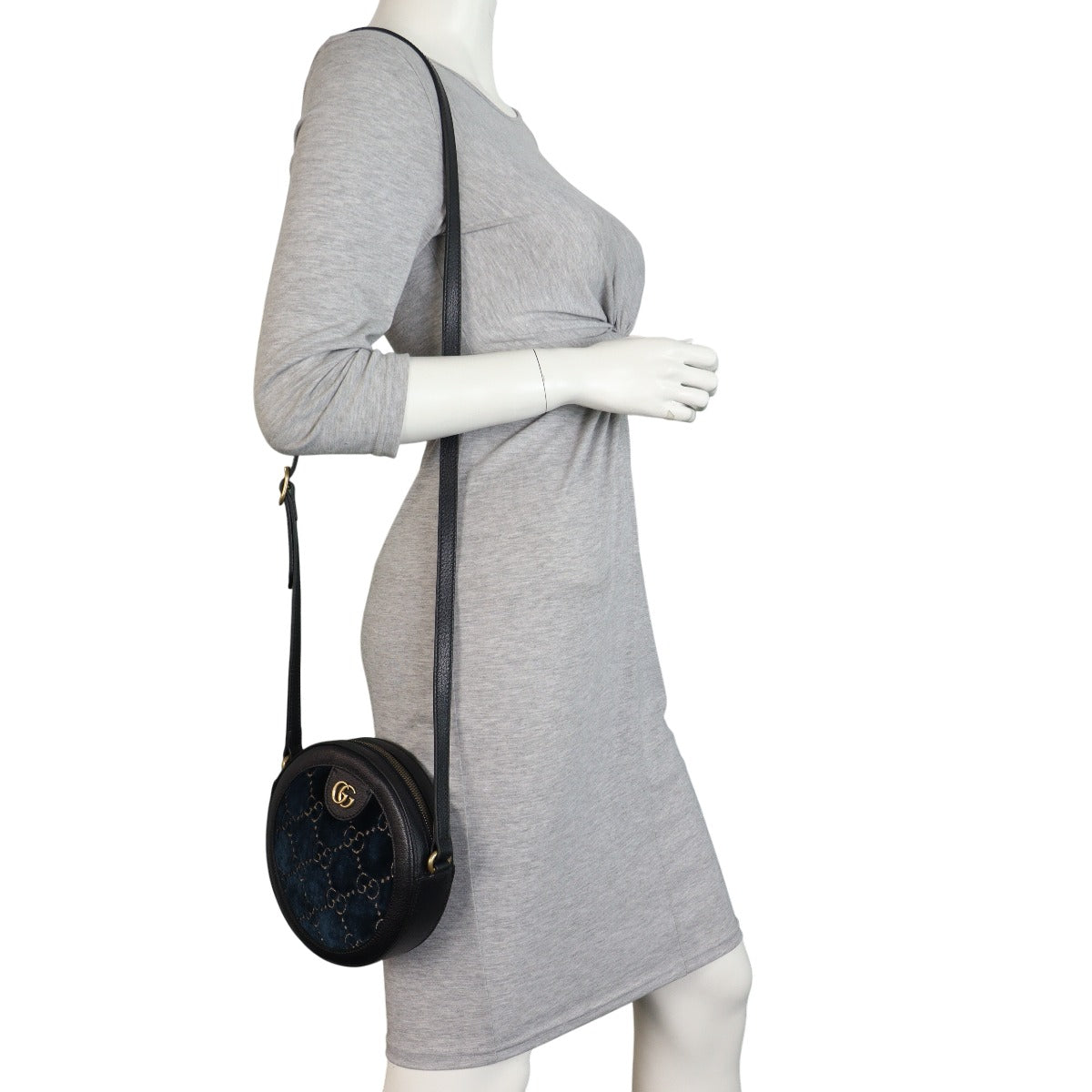 Gucci GG Velvet Round Mini Shoulder Bag
