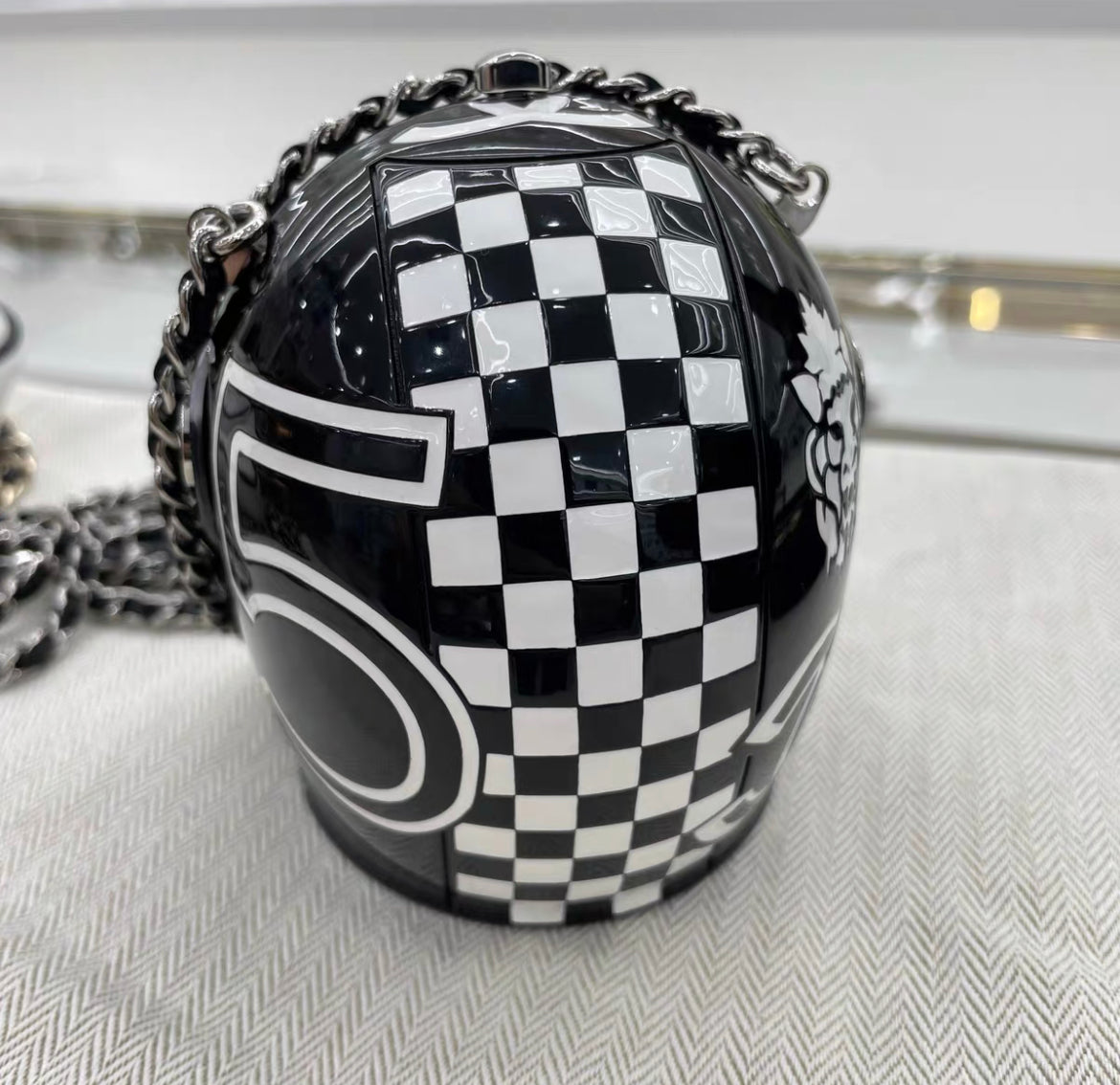 Chanel 2023 Monte Carlo Helmet Minaudiere Black