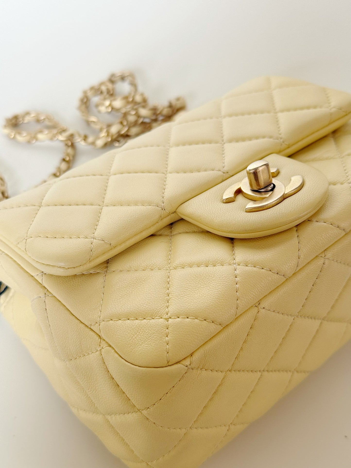 Chanel Mini Pearl Crush Square Flap Bag Lambskin