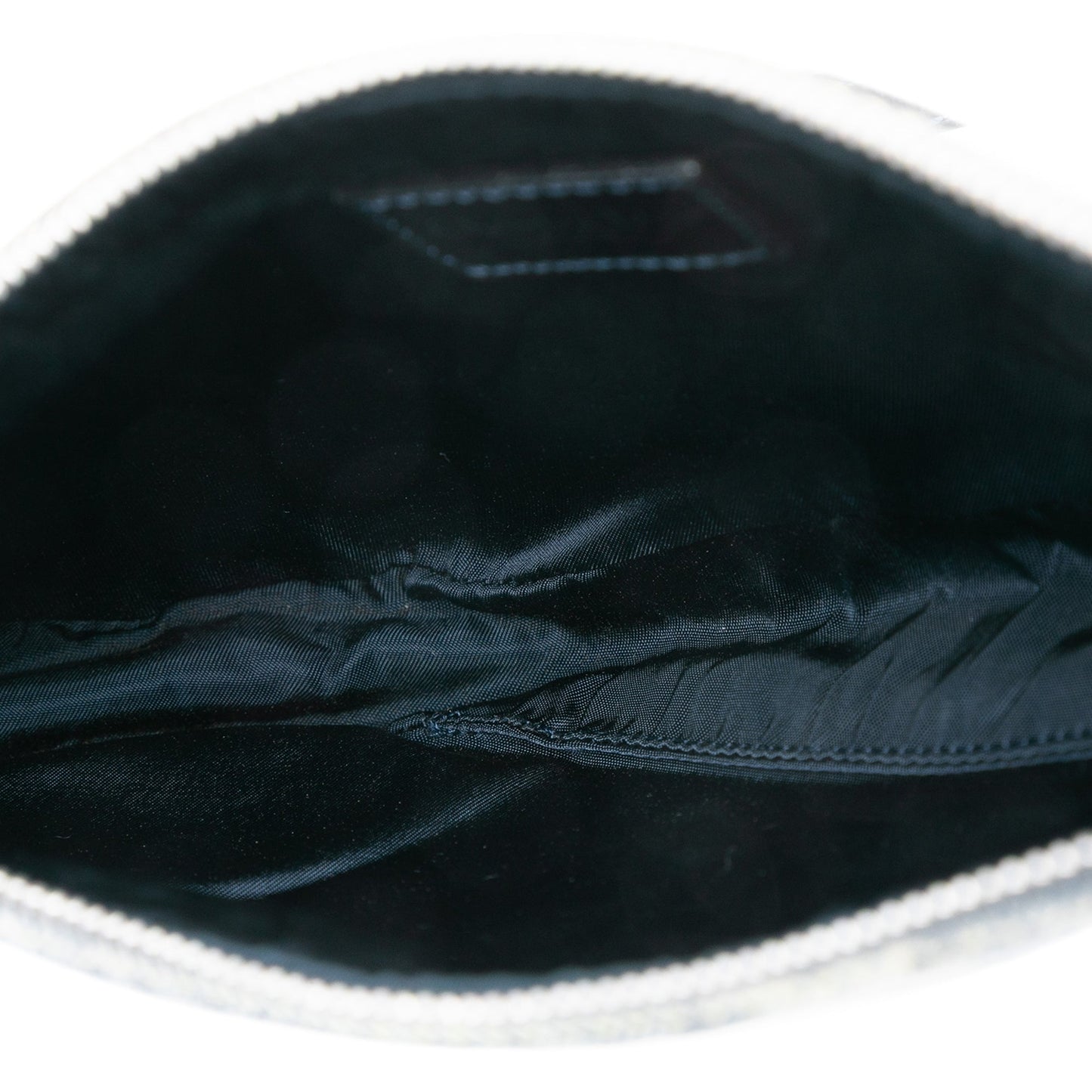 Blue Dior Mini Canvas Denim Print Saddle Pochette Shoulder Bag
