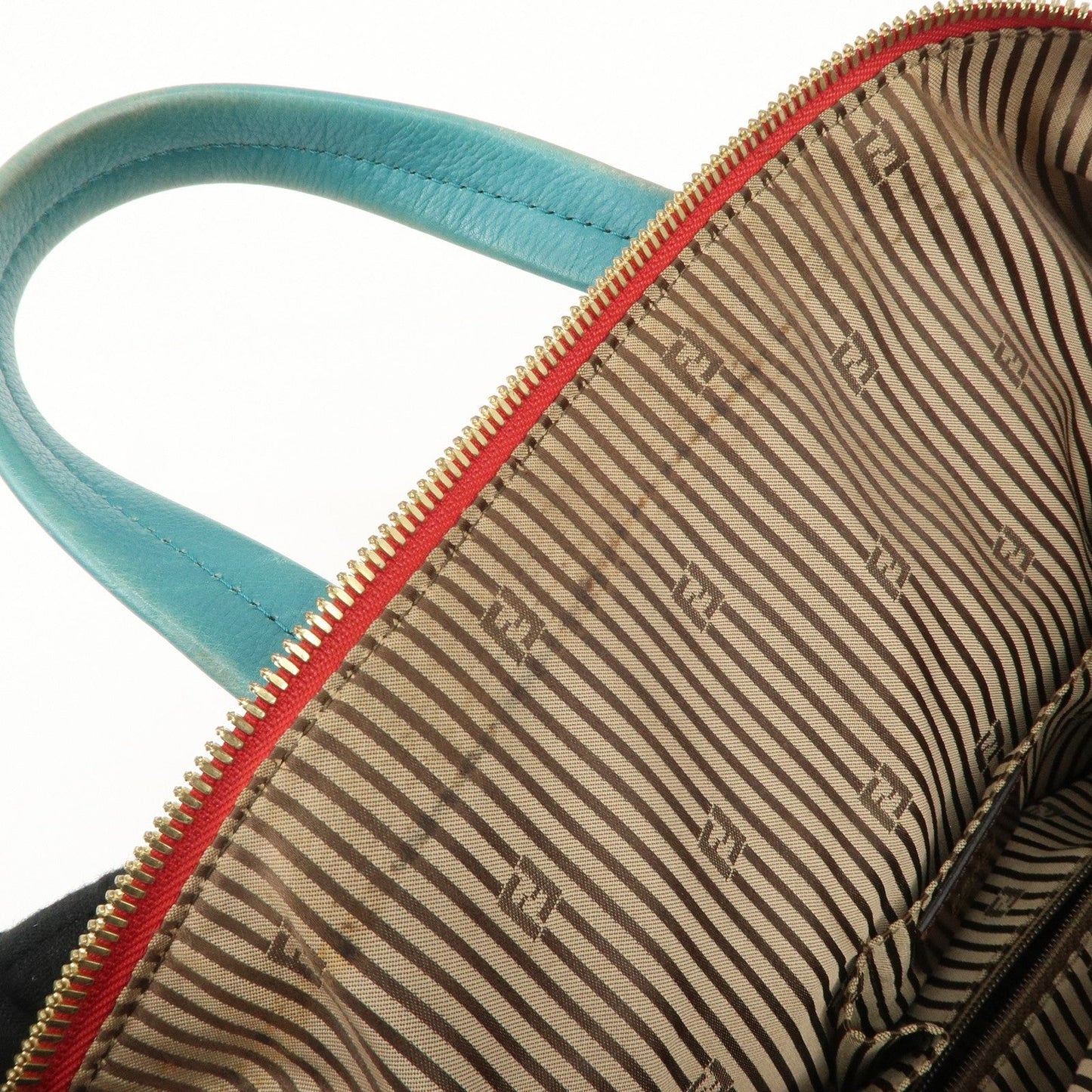 FENDI Cameleon Leather 2WAY Bag Black Brown Blue Red 8BL110