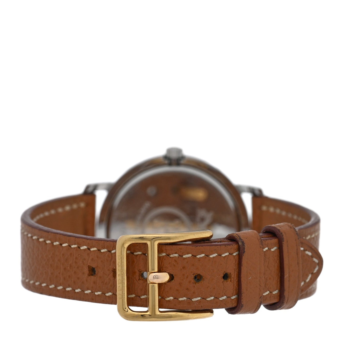 Hermes Stainless Steel Epsom 30mm Clipper Quartz Watch Gold