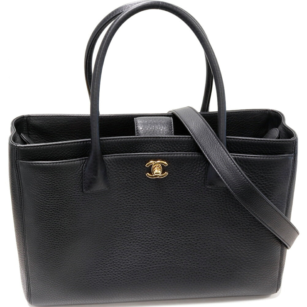 Chanel Soft Caviar Skin Executive 2way Tote Bag Classic Flap