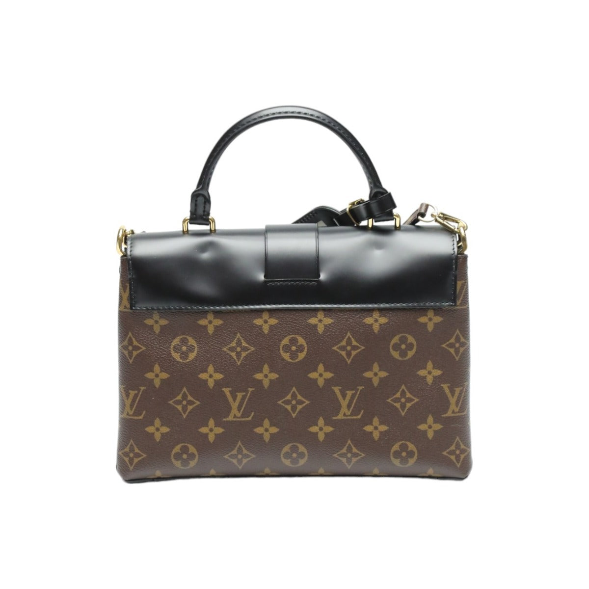 LOUIS VUITTON Shoulder Bag Monogram canvas Brown handbag One-handle flap bag Women