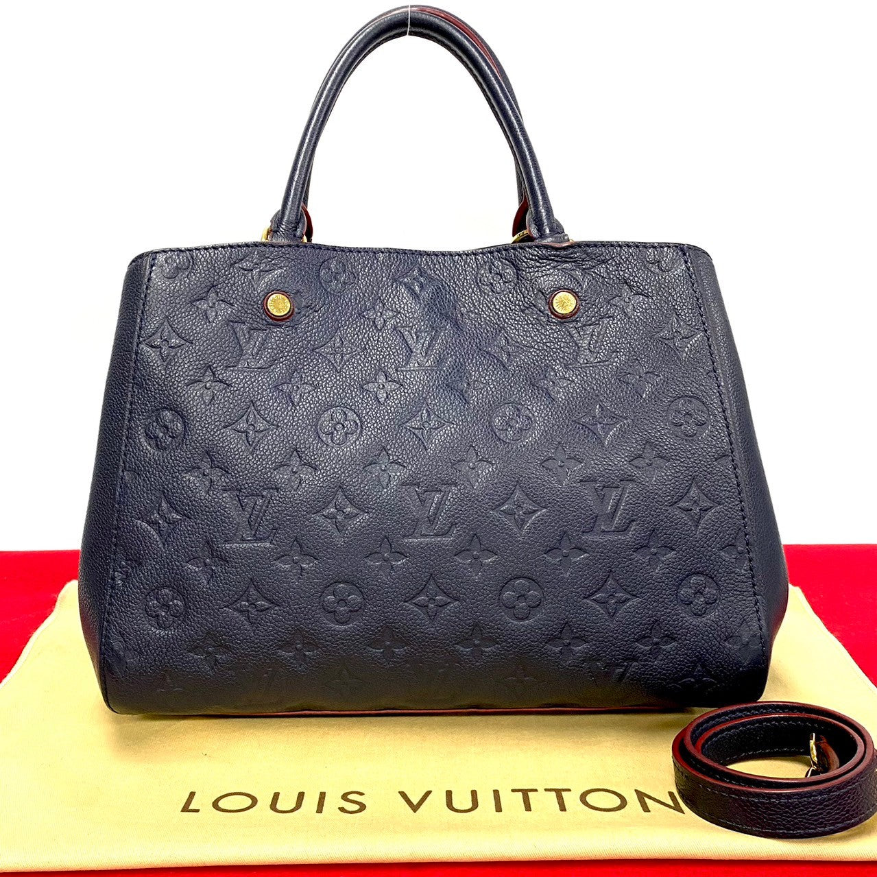 LOUIS VUITTON Shoulder Bag M42746 Monogram Ann Platt Navy Monogram Ann Platt Montaigne MM Women(Unisex)
