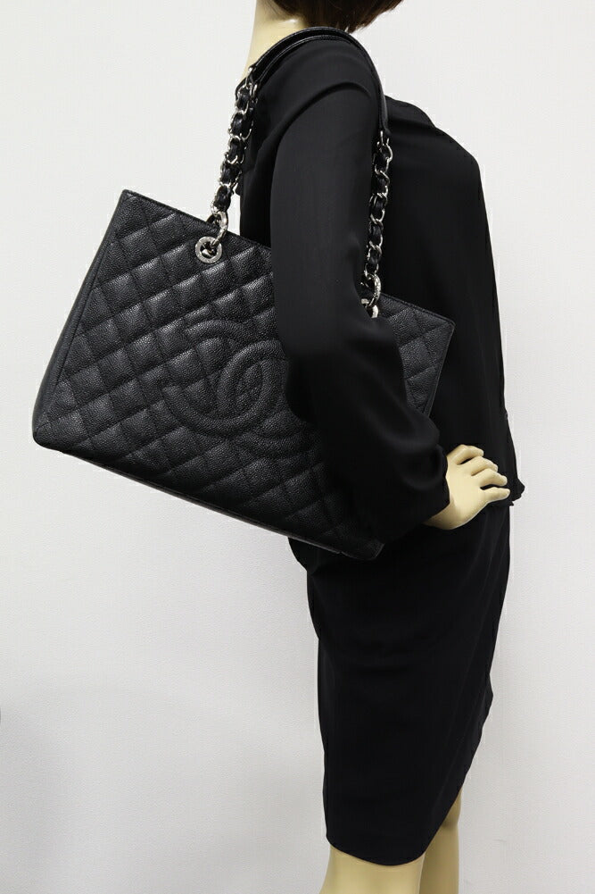 Chanel Caviar Skin GST Large Shopping Bag 2way Bag Classic Flap