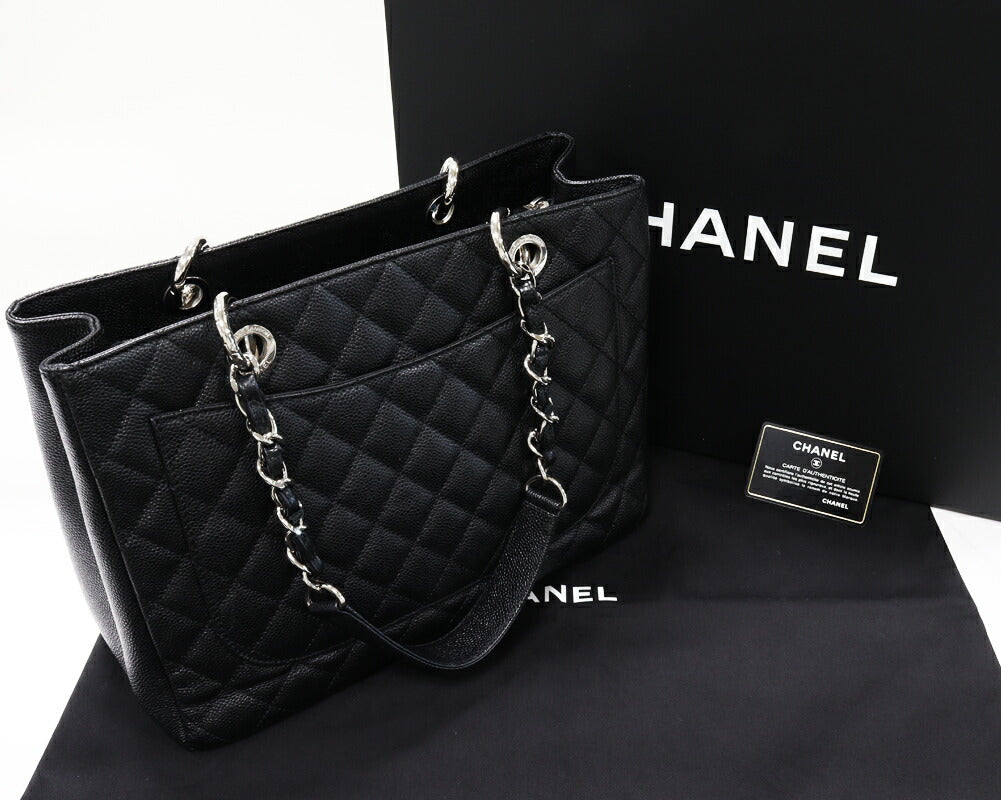 Chanel Caviar Skin GST Large Shopping Bag 2way Bag Classic Flap