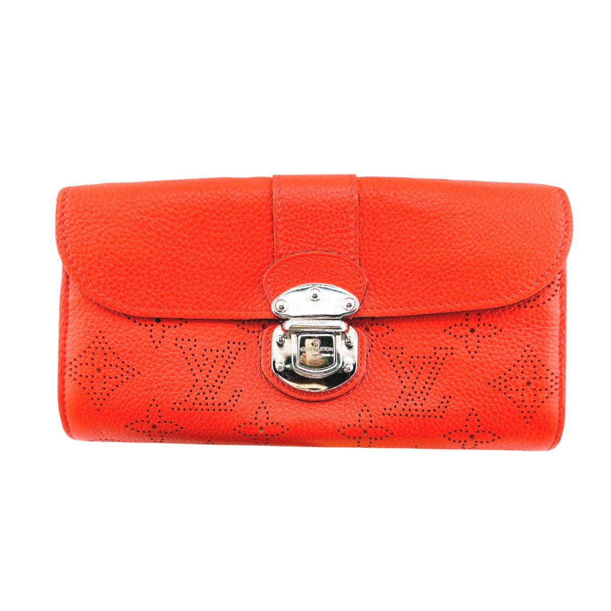 LOUIS VUITTON Long Wallet Purse M58161 Monogram Mahina Coraille Mahina Bifold Walletlong wallet