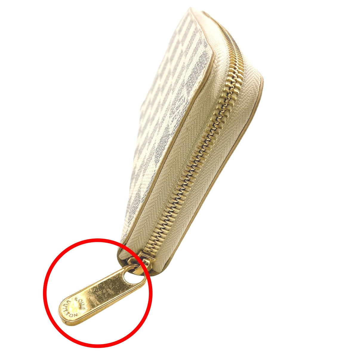 LOUIS VUITTON Long Wallet Purse N60019 Damier Azur Canvas white Zip Around Azur Zippy wallet unisex(Unisex)