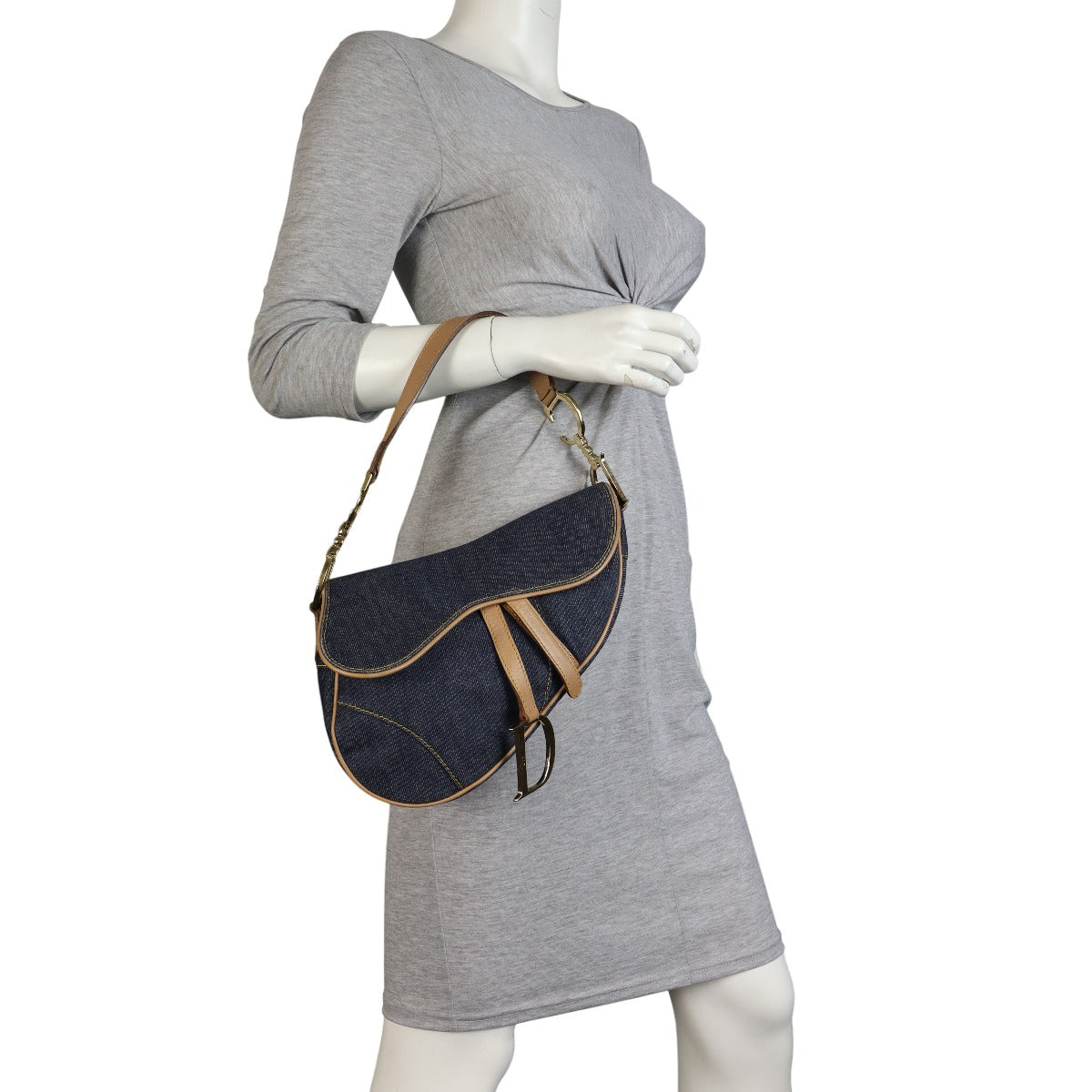 Dior Vintage Saddle Bag Denim