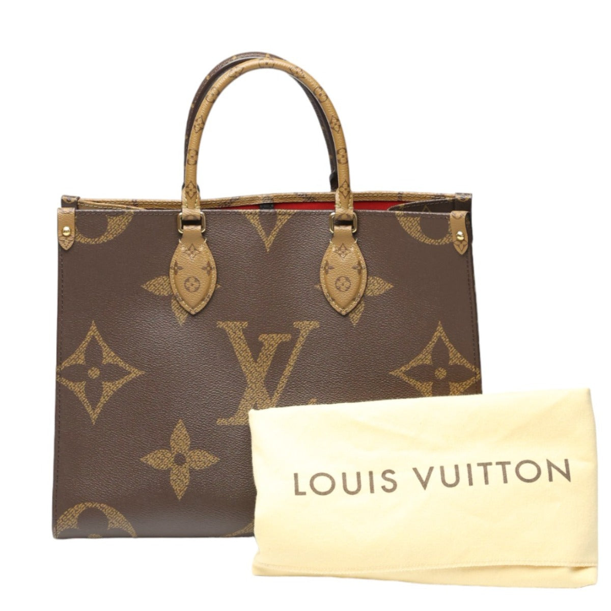 LOUIS VUITTON Tote Bag M45321 Monogram canvas Brown Monogram On the Go MM