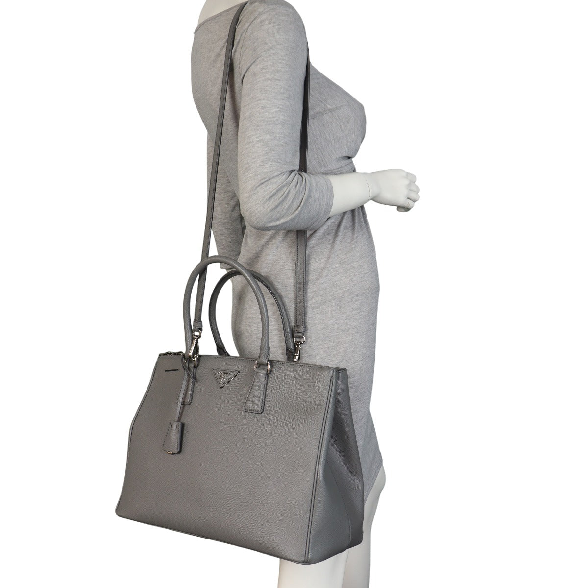 Prada Saffiano Lux Galleria Double Zip Tote Medium