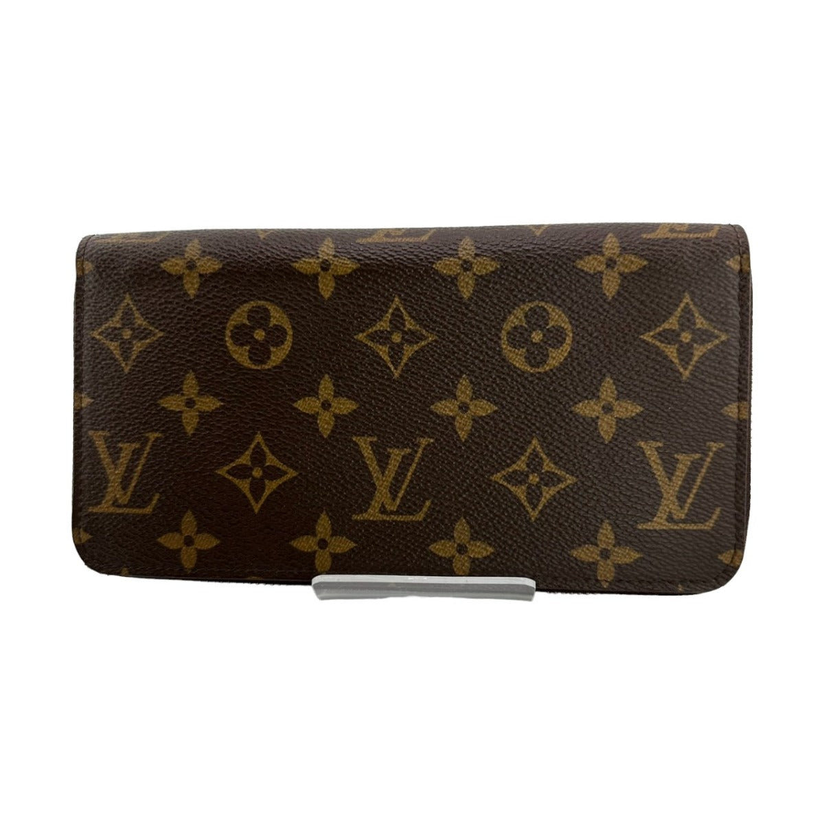 LOUIS VUITTON Long Wallet Purse M42616 Monogram canvas Brown Zip Around Monogram Zippy wallet mens(Unisex)