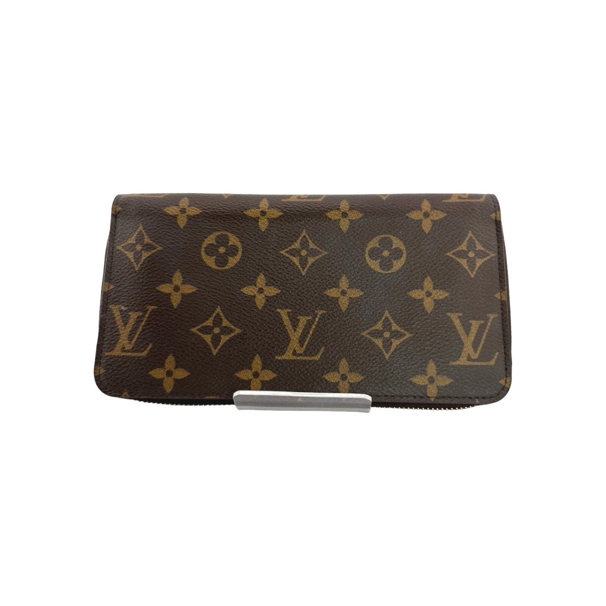 LOUIS VUITTON Long Wallet Purse M41895 Monogram canvas Brown Zip Around Monogram Fuchsia Women