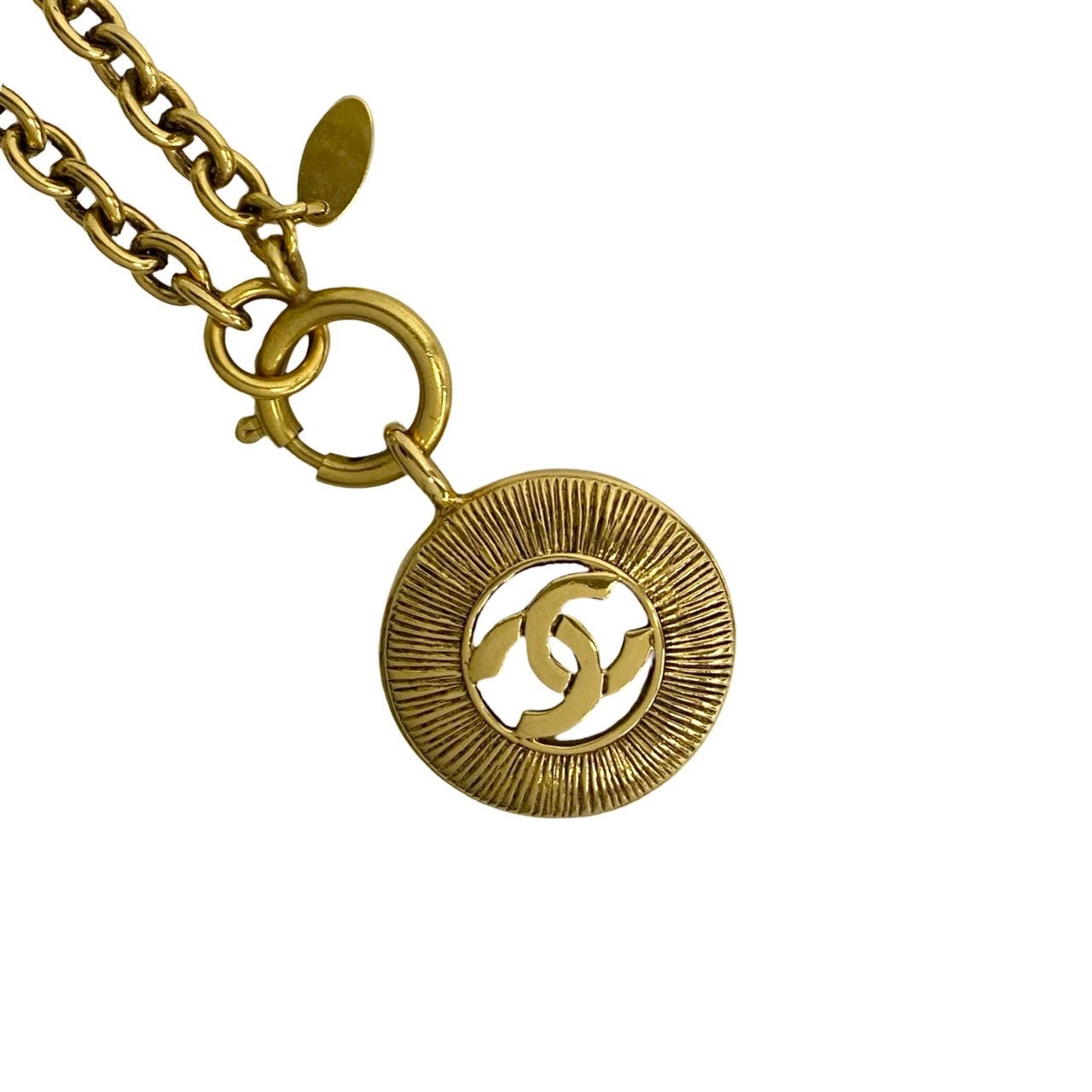 CHANEL Necklace Gold Plated gold COCO Mark Women
