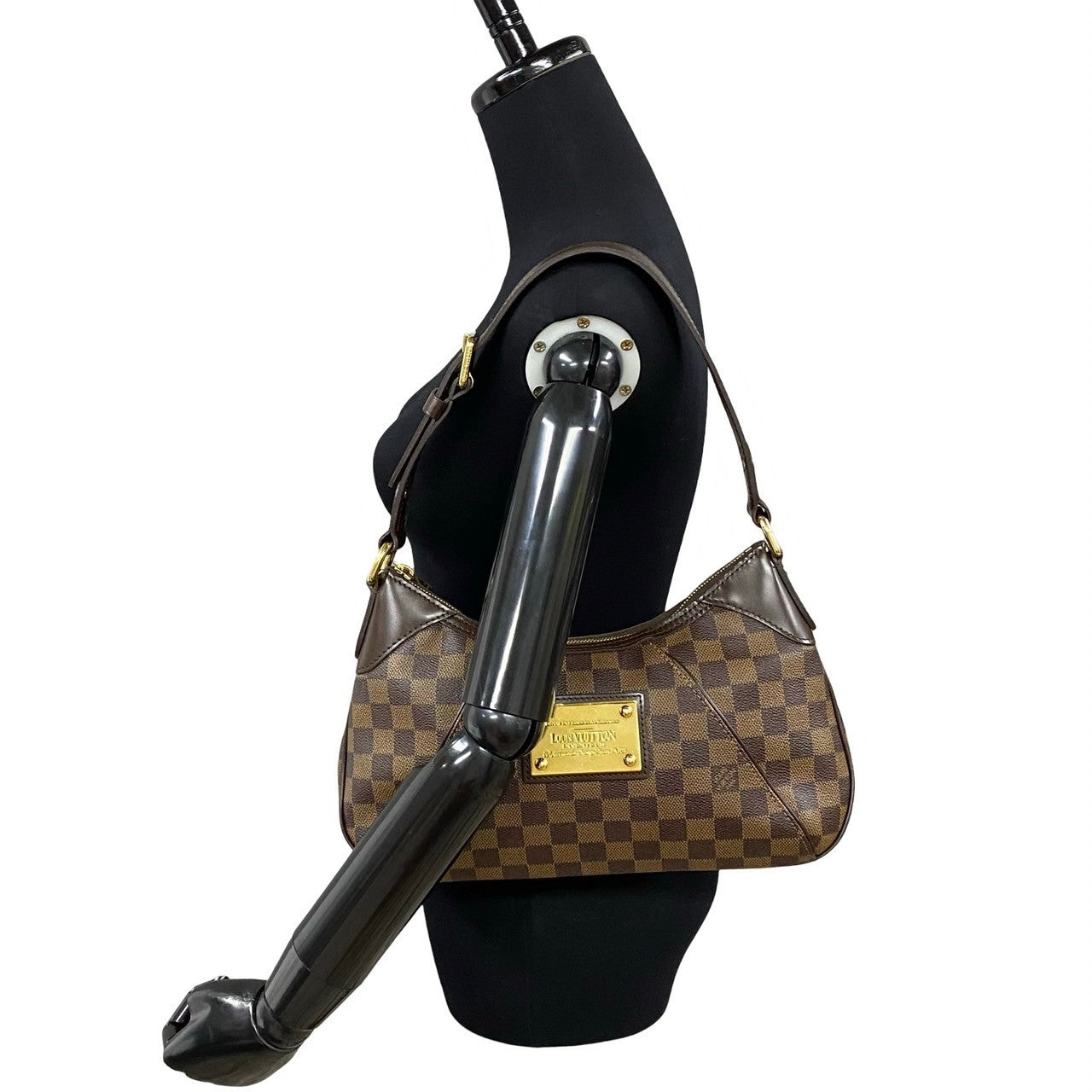 LOUIS VUITTON Shoulder Bag N48180 Leather, PVC Brown Damier Thames PM Women