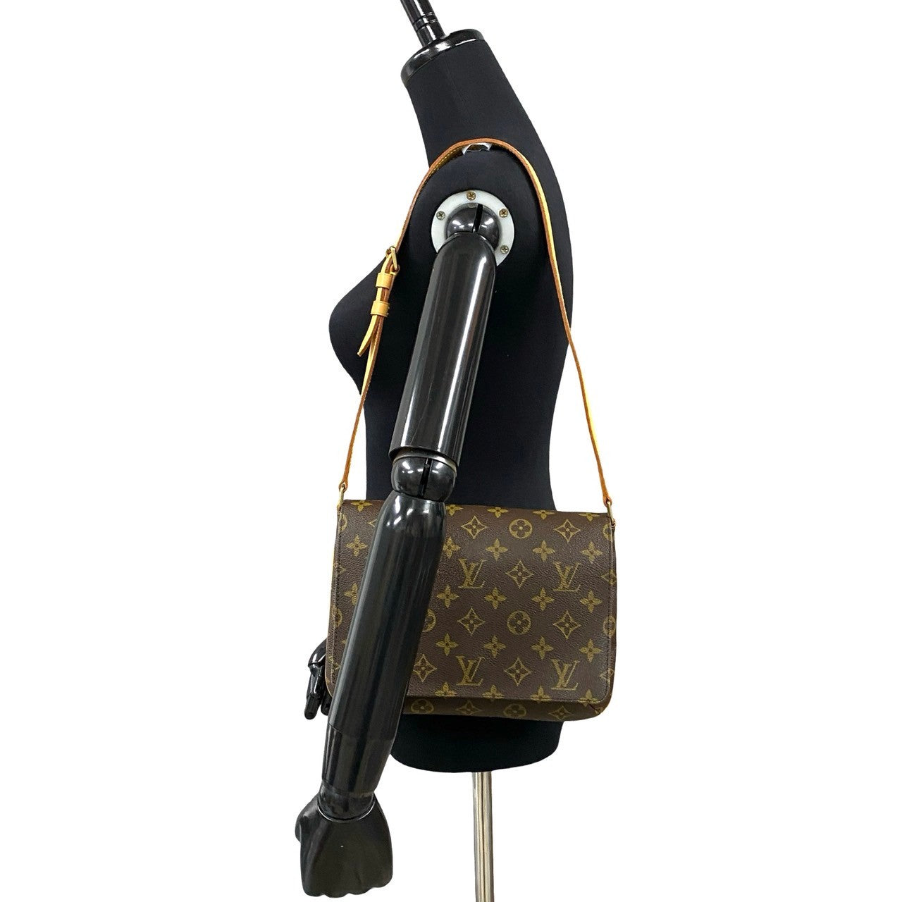 LOUIS VUITTON Shoulder Bag M51388 Leather, PVC Brown Monogram Musette Tango Long mens(Unisex)