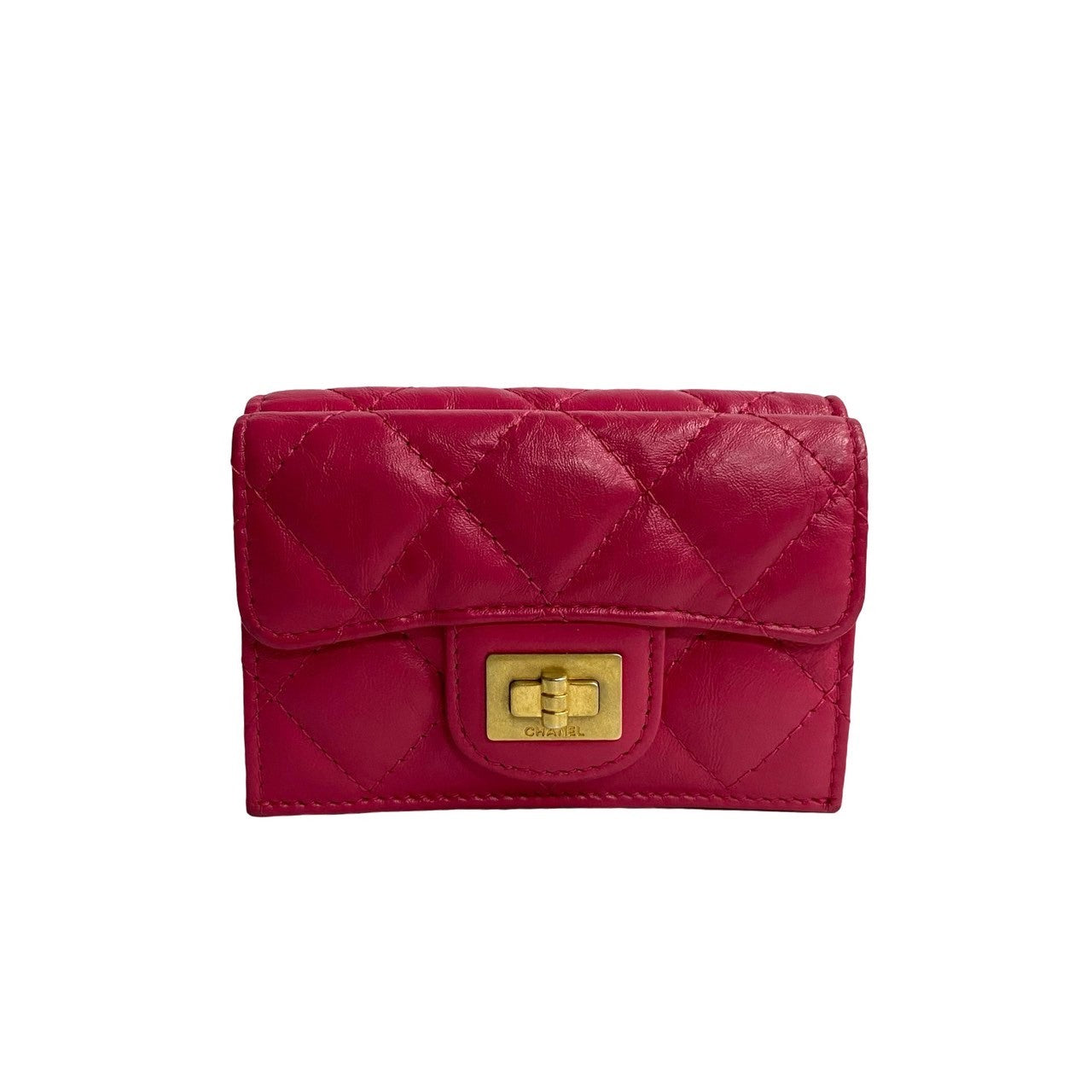 CHANEL Tri-fold wallet A70325 lambskin pink Small flap wallet 2.55 Women
