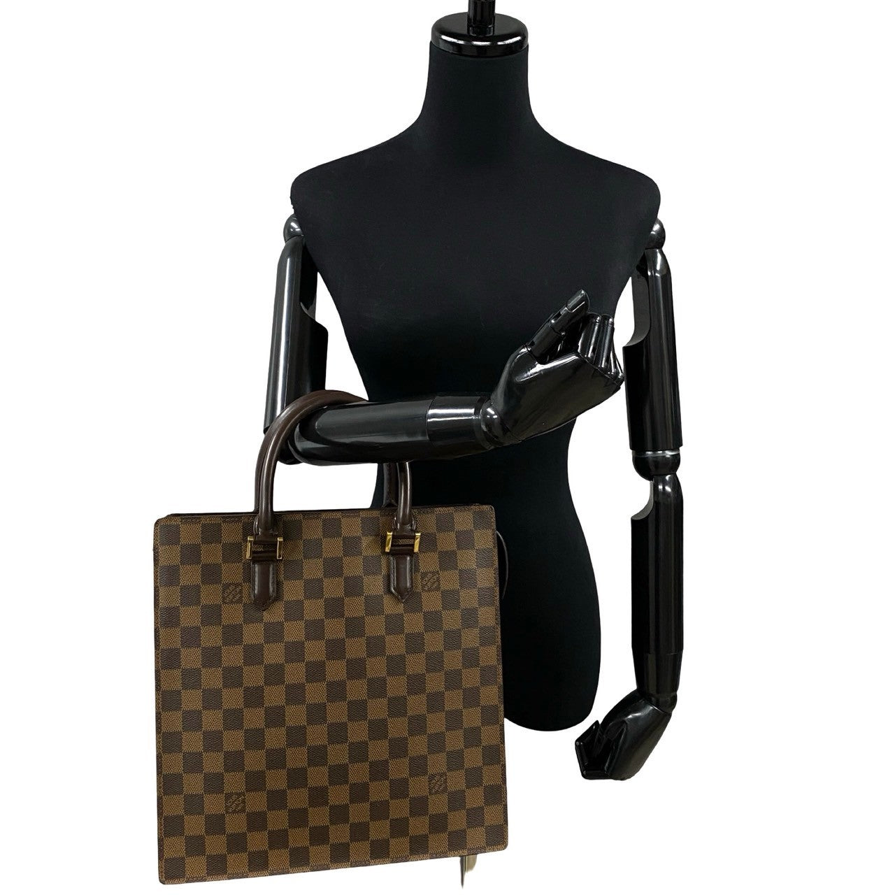 LOUIS VUITTON Handbag N51145 Leather, PVC Brown Damier Venice PM Women