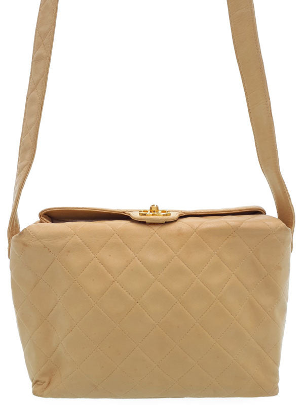 Chanel Matelasse Shoulder Bag Beige