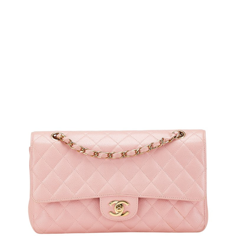 Chanel Matelasse 25 Double Flap Caviar Skin Shoulder Bag Classic Flap