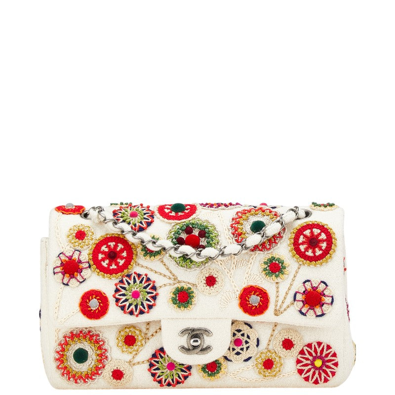Chanel Coco Mark Double Flap MatelassÃ© Cotton 2way Bag
