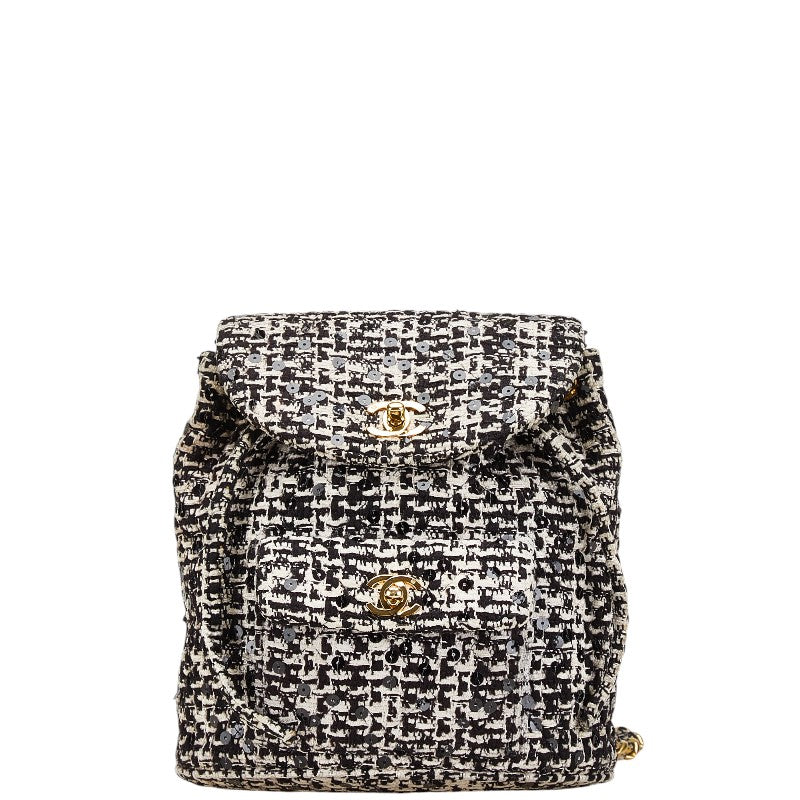 Chanel Coco Matelassé Tweed Backpack