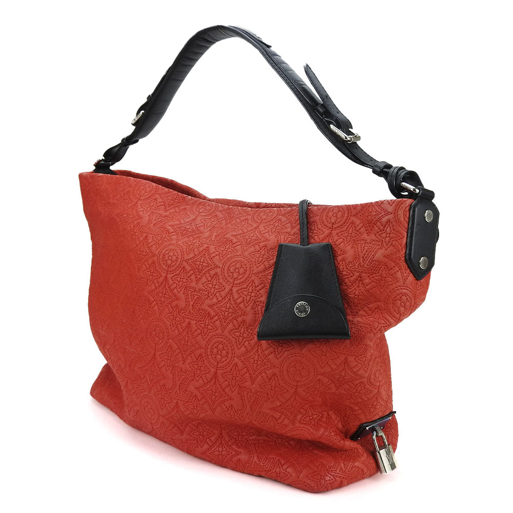 LOUIS VUITTON Shoulder Bag M93155 leather Red Monogram Antia Hobo GM