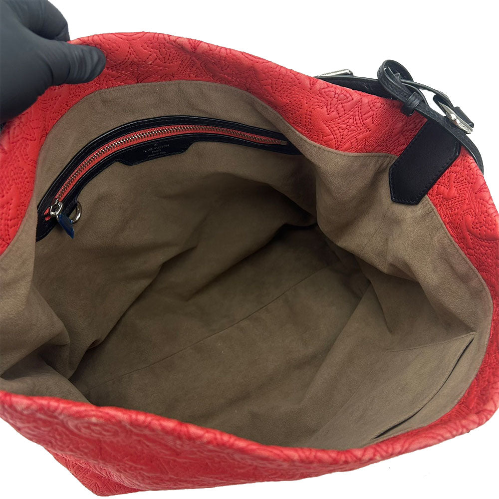 LOUIS VUITTON Shoulder Bag M93155 leather Red Monogram Antia Hobo GM
