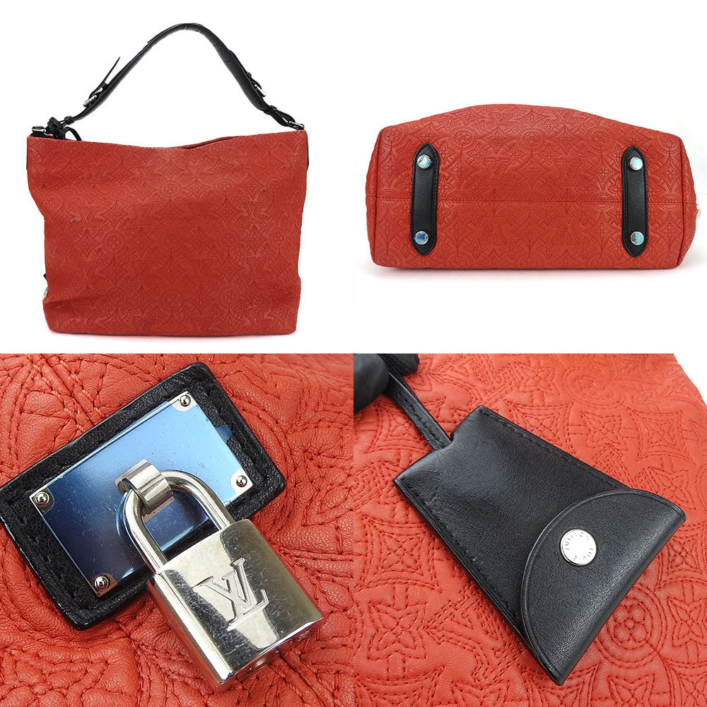 LOUIS VUITTON Shoulder Bag M93155 leather Red Monogram Antia Hobo GM