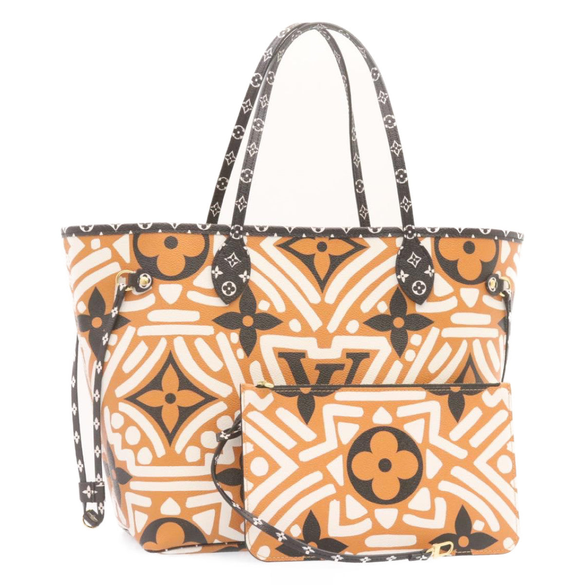 LOUIS VUITTON Monogram Giant Neverfull MM Tote Bag Caramel M56584 LV 24446A