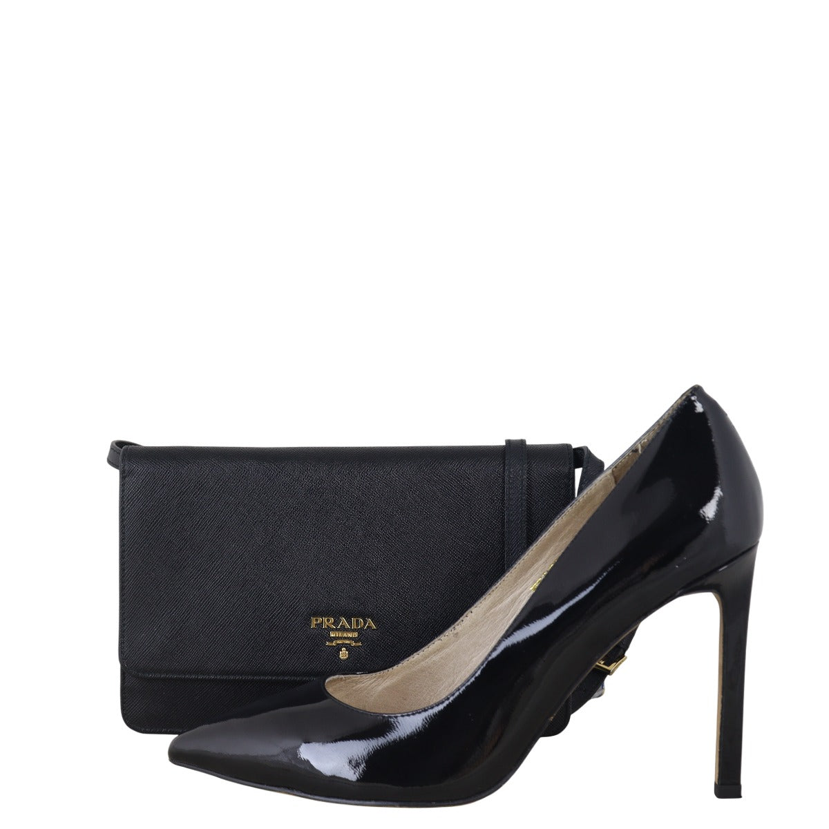 Prada Saffiano Metal Wallet on Strap