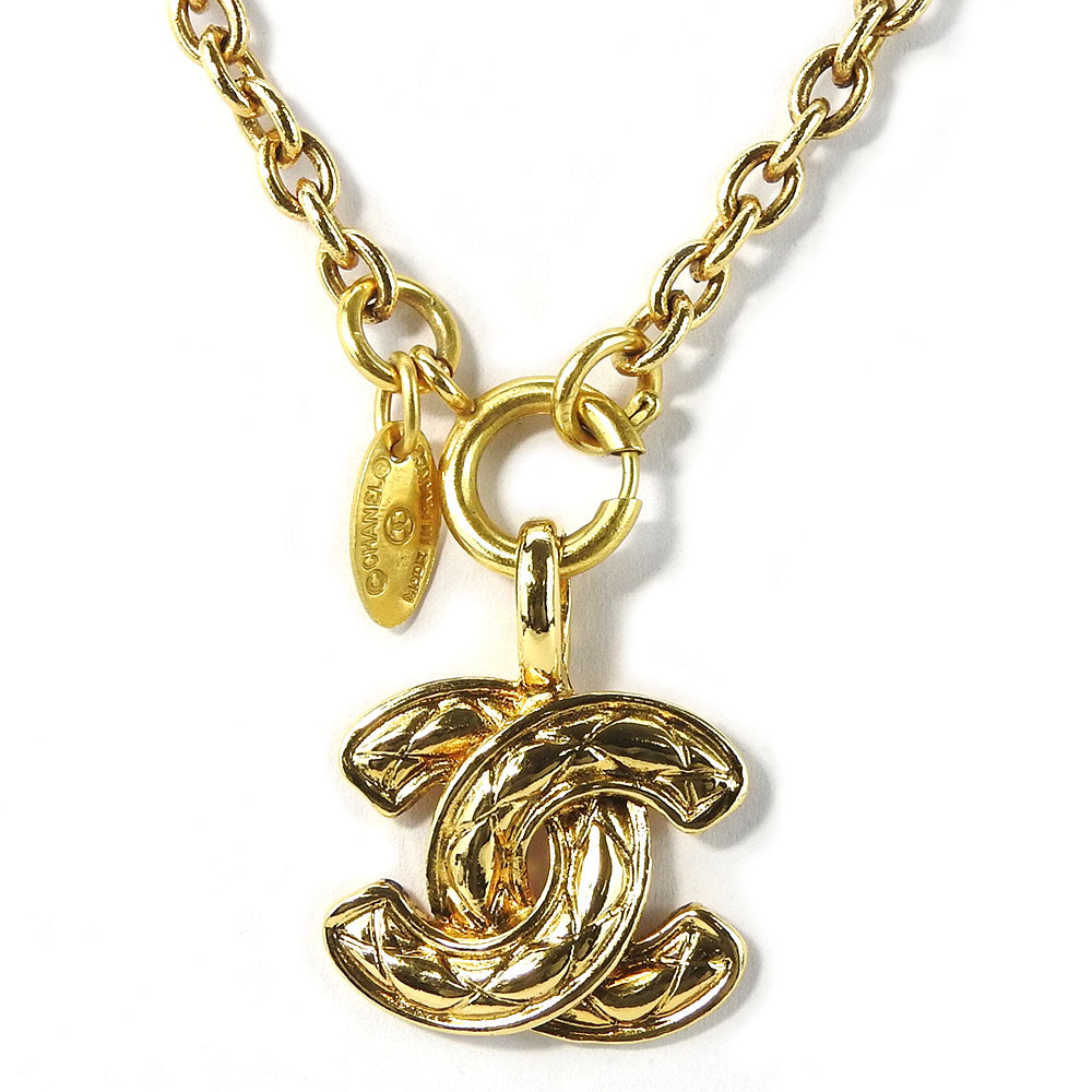 CHANEL Necklace metal gold COCO Mark Women