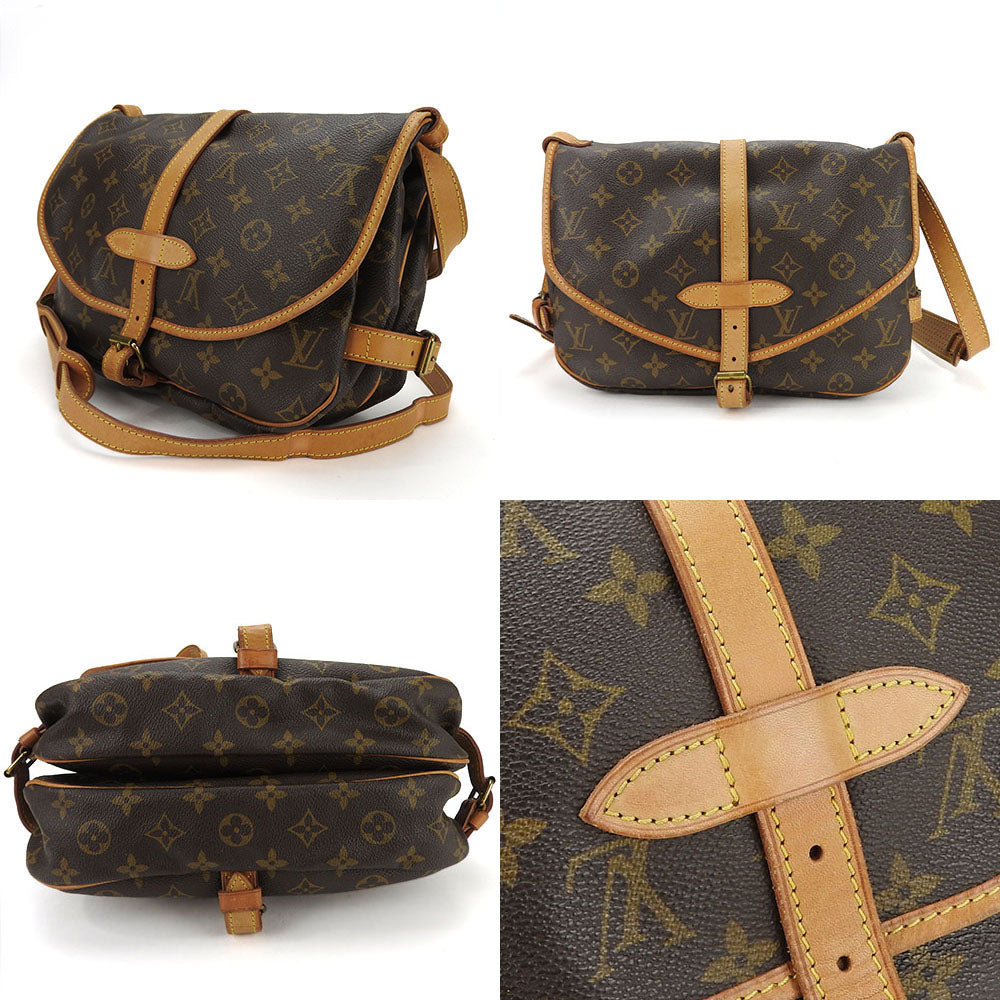 LOUIS VUITTON Shoulder Bag M42256 Monogram Brown Saumur 30
