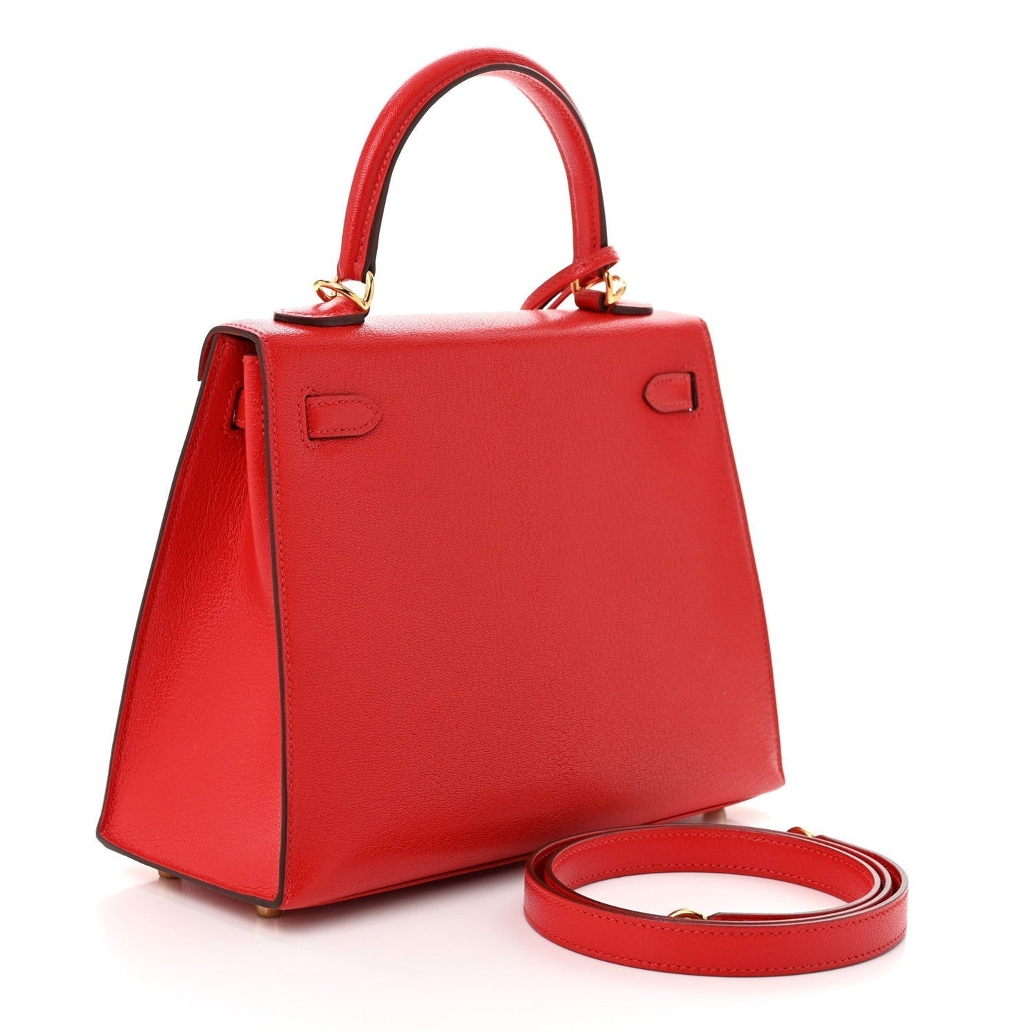 Hermes Chevre Chamkila Kelly Sellier 25 Rouge de Coeur