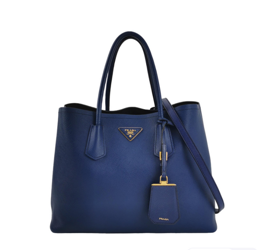 Prada Double Bag 35cm Blue 250209781055605