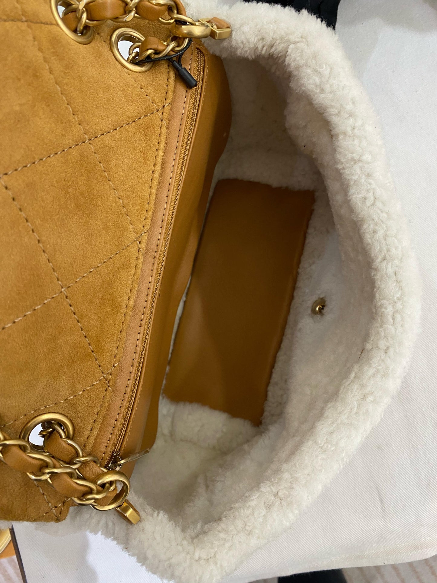 Chanel 18 Shearling Coco Neige Flap Bag