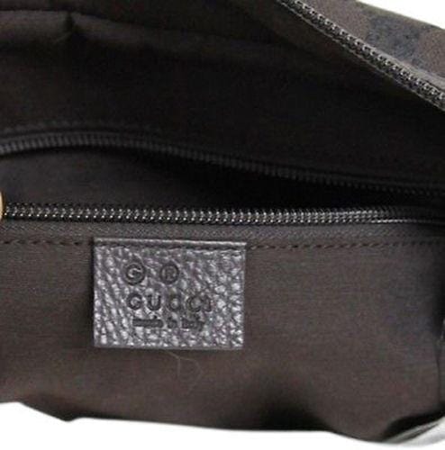 Gucci 282529 Uni  Brown Canvas Shoulder Laptop Bag Tote Handbag - Final Call