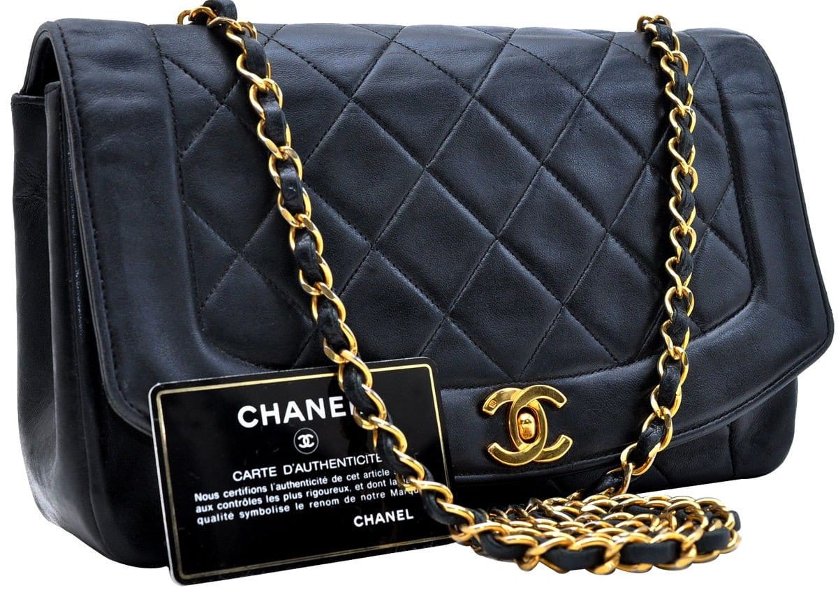 Chanel Shoulder Bag -  Chanel Lambskin Chain Bag