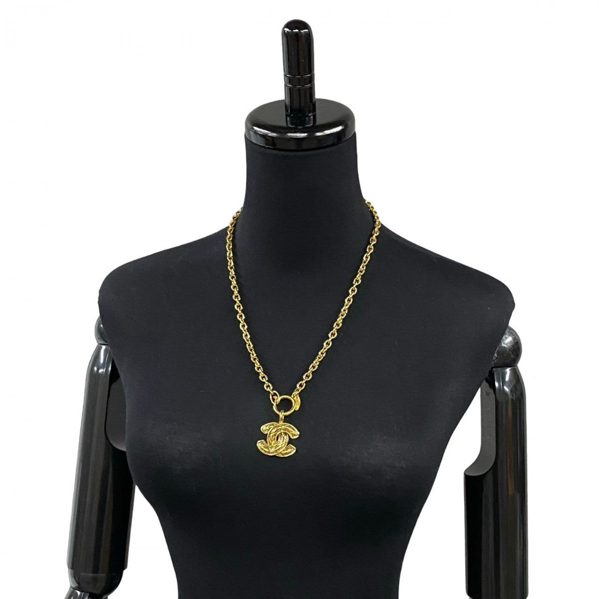 CHANEL Necklace Gold Plated gold COCO Mark Women