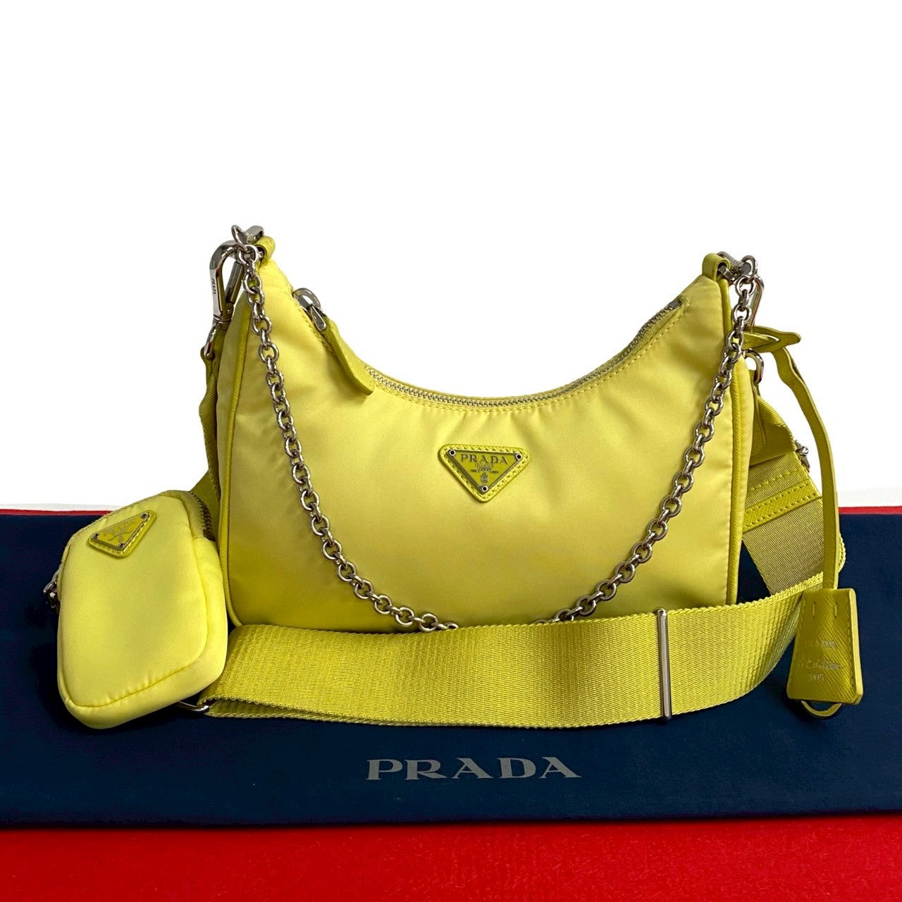 Prada Re-Edition Nylon Saffiano Leather Shoulder Bag