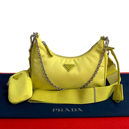 Prada Re-Edition Nylon Saffiano Leather Shoulder Bag