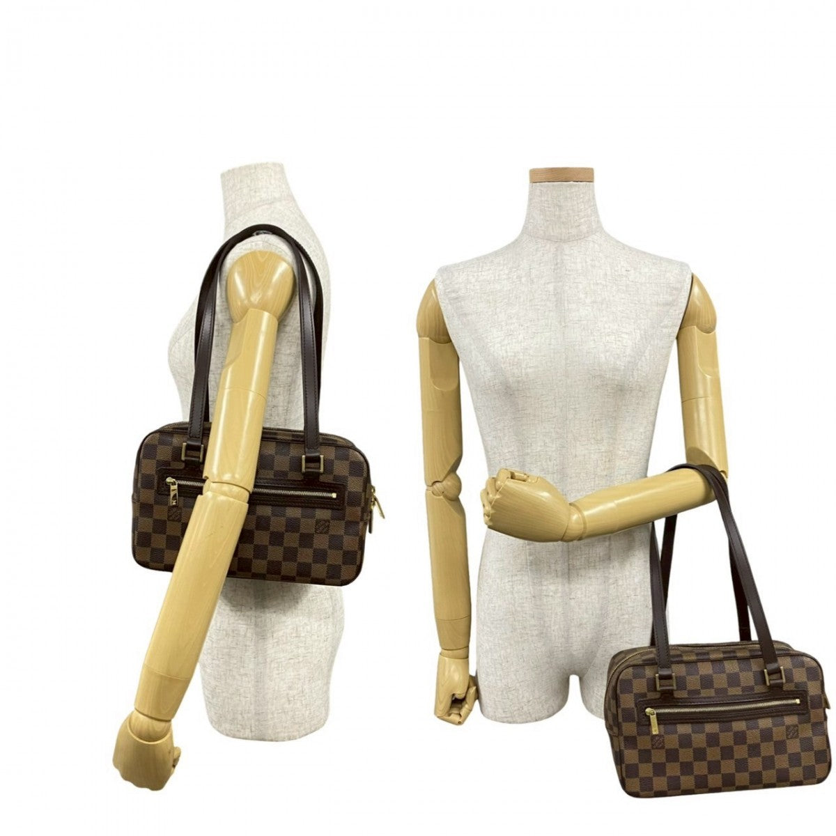 LOUIS VUITTON Shoulder Bag N48068 Leather, PVC Brown Damier SHITE MM Women