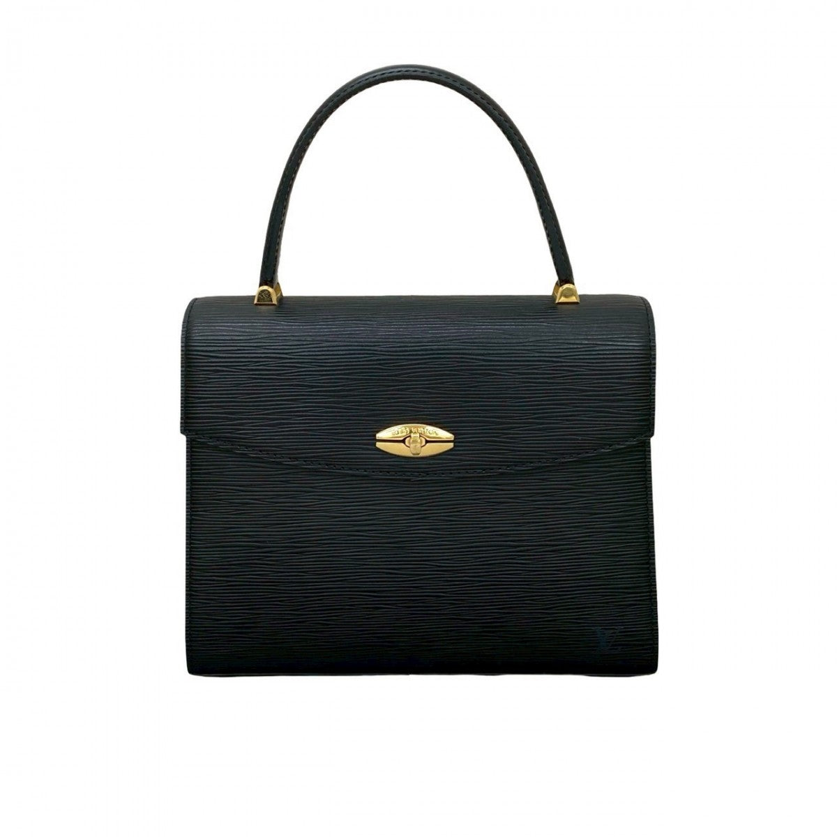 LOUIS VUITTON Handbag M52372 leather black Epi Malesherbes Women