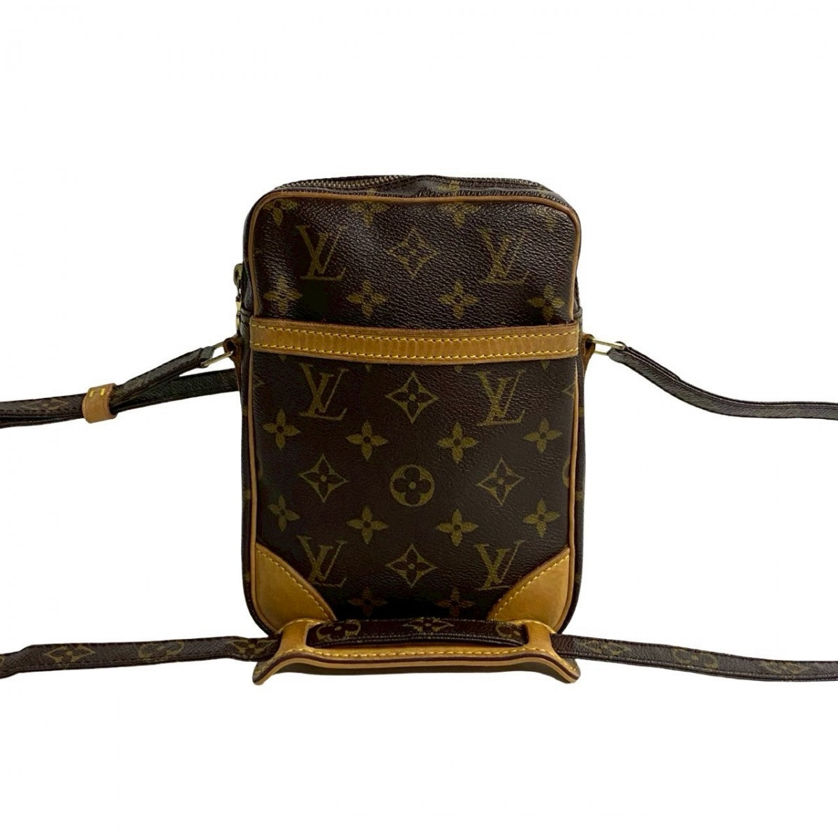 LOUIS VUITTON Shoulder Bag M45266 Leather, PVC Brown Monogram Danube mens(Unisex)