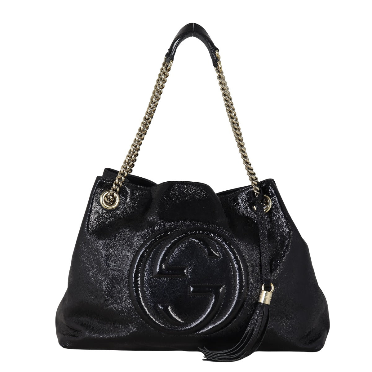Gucci Soho Chain Shoulder Bag Medium Patent